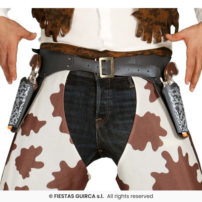 CARTUCHERA DOBLE NEGRA C/2 PISTOLAS 18127 