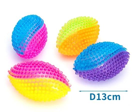 JUGUETE MASCOTA BALON RUGBY 13CM C/LUZ 051106 
