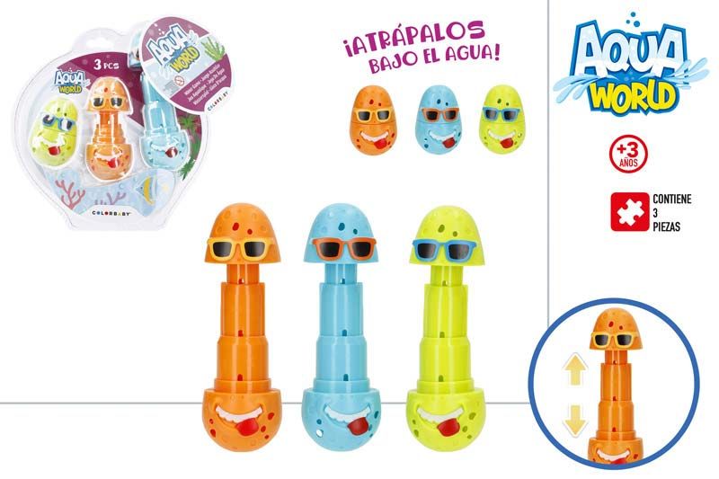 JUEGO ACUATICO 3 MUECOS COLORES 379107
