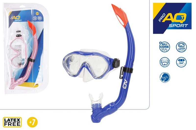 SET BUCEO JUNIOR MASCARA/TUBO SILICONA/CRISTAL TEMPLADO 542501