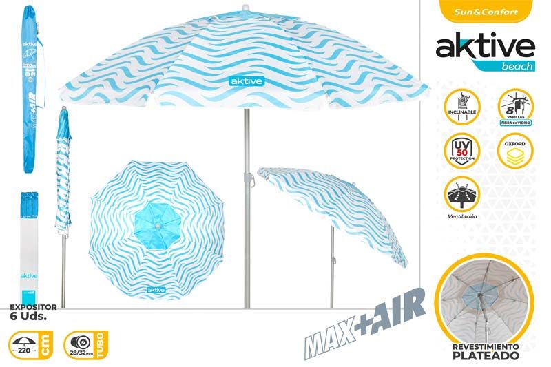 SOMBRILLA D220CM FIBRA C/FUNDA 62441