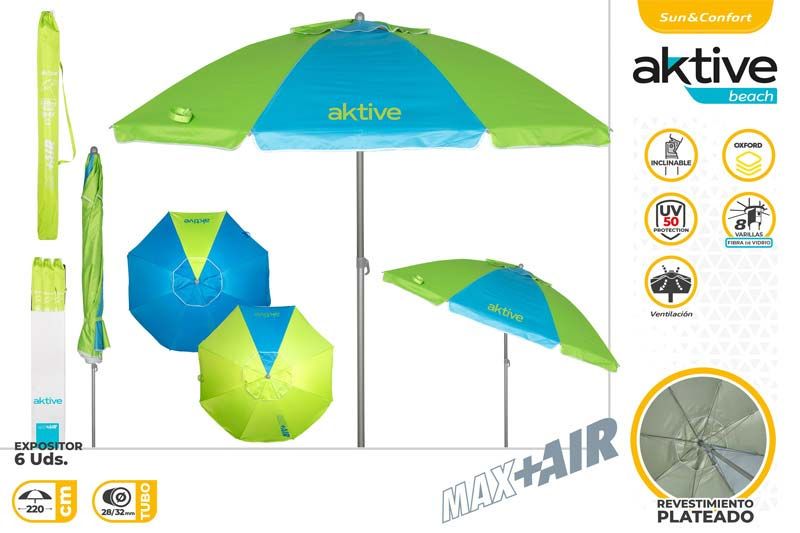 SOMBRILLA D220CM POLIESTER C/FUNDA 62439
