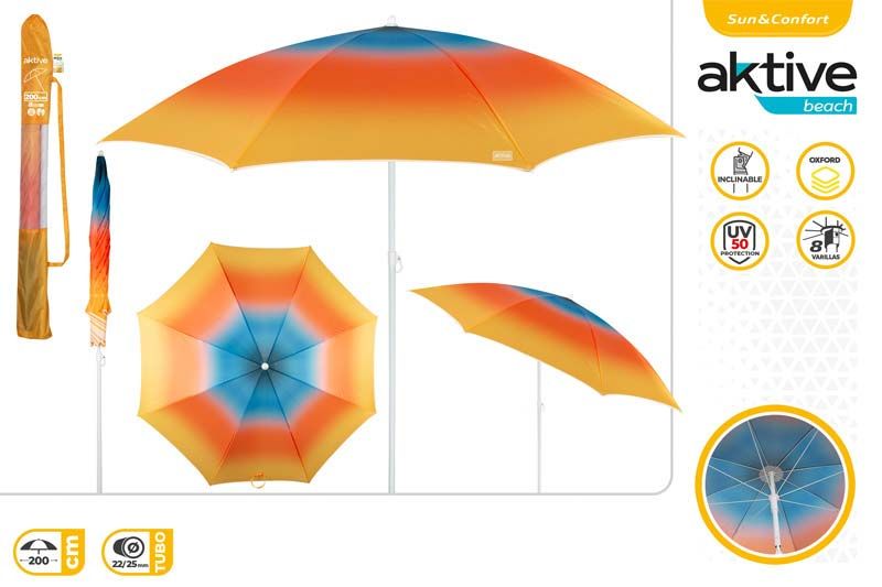 SOMBRILLA D180CM POLIESTER C/FUNDA DEGRADADA 62428