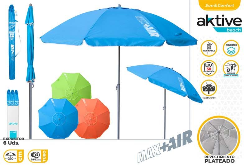 SOMBRILLA D220CM POLIESTER C/FUNDA 622715