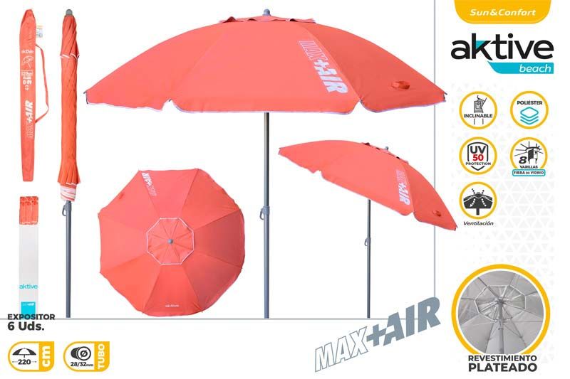 SOMBRILLA D220CM POLIESTER C/FUNDA 622456