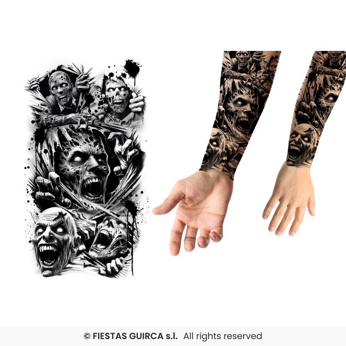 TATUAJE ZOMBIE 14X30CM 15942