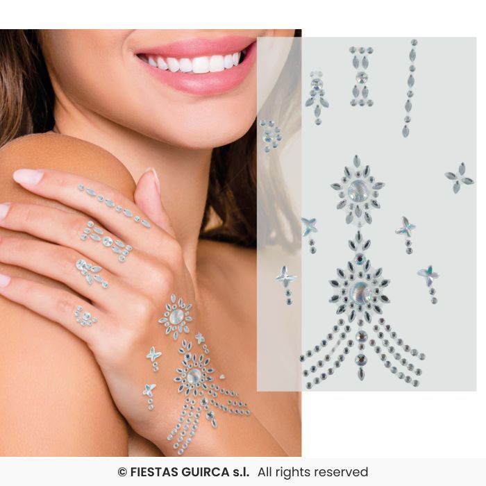 JOYAS MANO ADHESIVAS BRILLANTES 11X18CM 15932