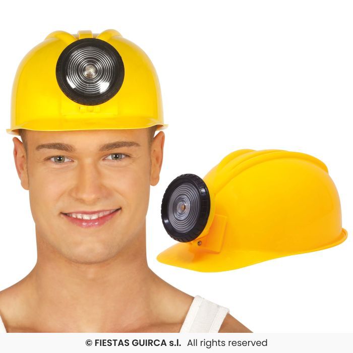 CASCO OBRERO PVC C/LUZ AMARILLO 13159