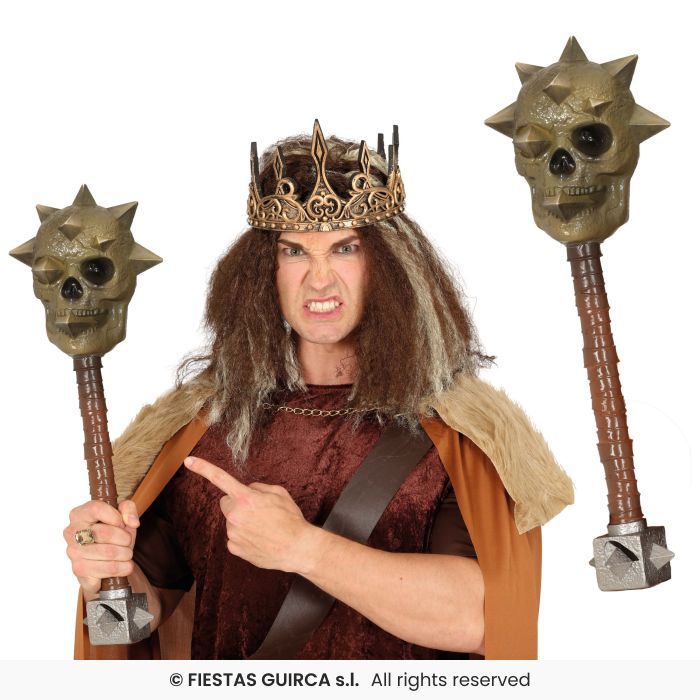 MAZA CALAVERA PINCHOS 60CM PVC MARRON 27122