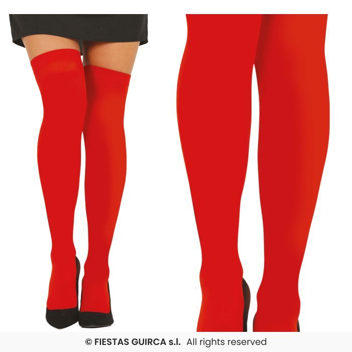 PAR MEDIAS ESPUMA ADULTA ROJO 17911