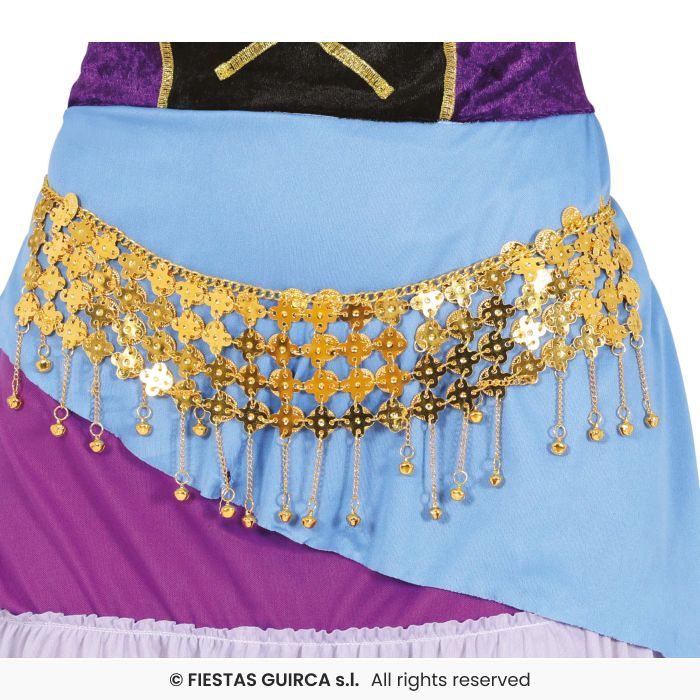 CINTURON MONEDAS METAL DORADO 16867