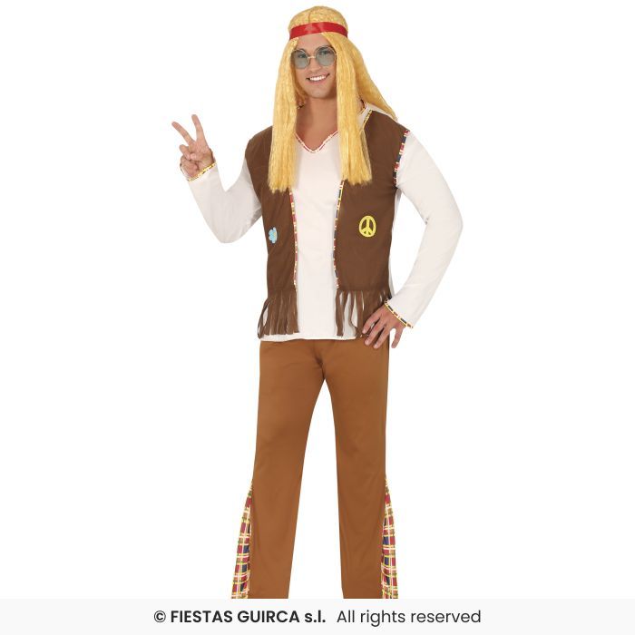 DISFRAZ ADULTO HIPPIE FLOWER T/XL 54-56 84048