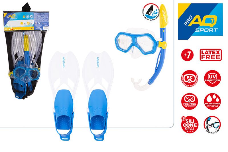 SET BUCEO JUNIOR MASCARA/TUBO/ALETAS T27-31 PRO AQUA SPORT 54261