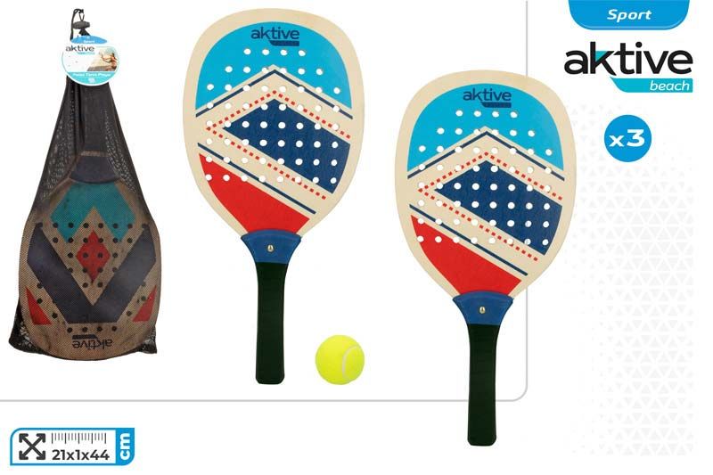 SET PALAS PLAYA MADERA PADEL 21X44CM 623088