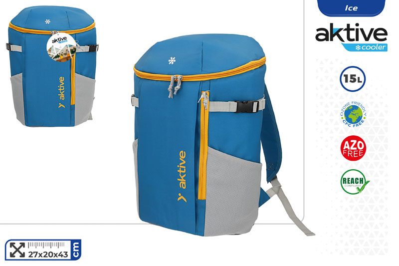 MOCHILA NEVERA 15L 27X20X43CM AZUL 808027