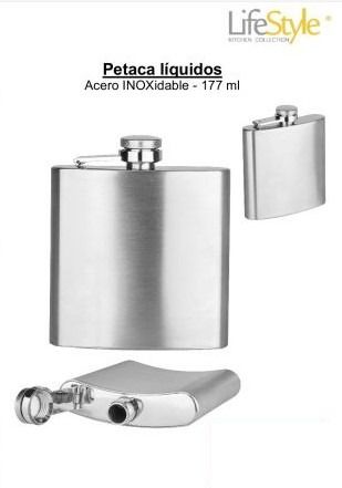 PETACA LIQUIDOS INOX 177ML LIFE STYLE 51230