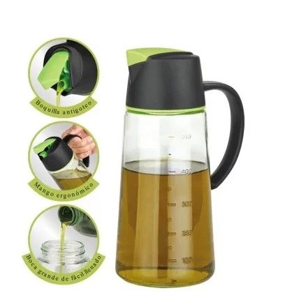 JARRA DOSIFICADORA VIDRIO ACEITE/VINAGRE 630ML LIFE STYLE 514553